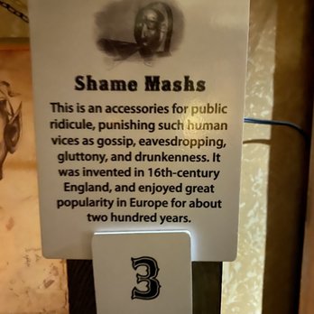 Medieval Torture Museum - Shame masks - Art Museums Near Me - Saint Augustine, Florida Medieval Torture Museum - Shame masks - Art Museums Near Me - Saint Augustine, Florida