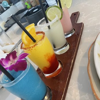 Pier 6 - frozen margarita flight $12 - Seafood Near Me - San Leon, Texas Pier 6 - frozen margarita flight $12 - Seafood Near Me - San Leon, Texas