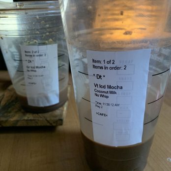 Starbucks - My drink is the venti on the right. I had almost finished it... - Coffee & Tea Near Me - Beaverton, Oregon