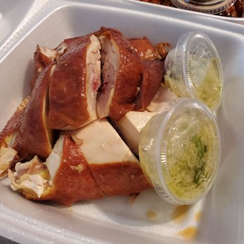 Hong's BBQ - Half soy sauce chicken with ginger scallion oil dipping sauce - Barbeque Near Me - Davie, Florida