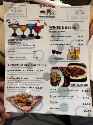 Menu photo 2 El Vaquero Clifton Cincinnati, OH