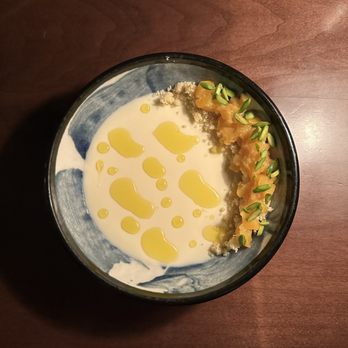 Kissa Tanto - Yuzu cream with olive oil, pistachio, nectarine - IG @bougiefoodieboi - Japanese Near Me - Vancouver, British Columbia Kissa Tanto - Yuzu cream with olive oil, pistachio, nectarine - IG @bougiefoodieboi - Japanese Near Me - Vancouver, British Columbia