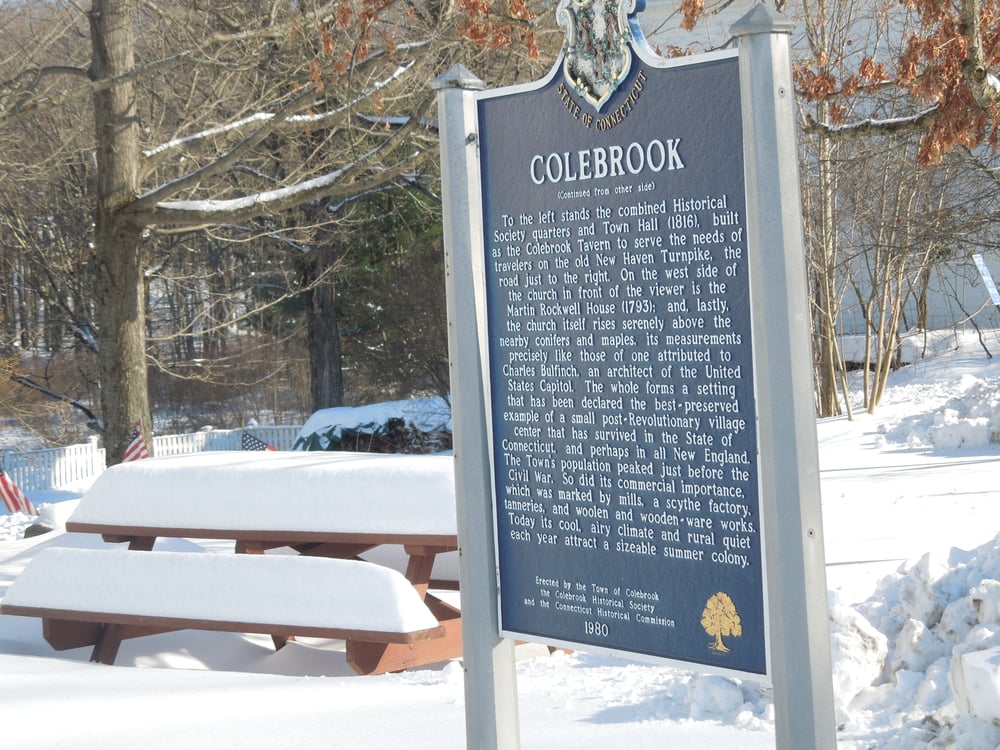COLEBROOK HISTORICAL MARKER Colebrook Road And Smith Hill Rd