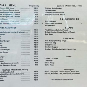 C & L Burger Bar - Menu - Burgers Near Me - Castle Rock, Washington