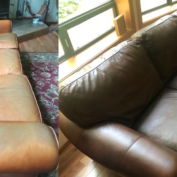 Restoration Plus - Beautiful Leather Color Restoration - Furniture Repair Near Me