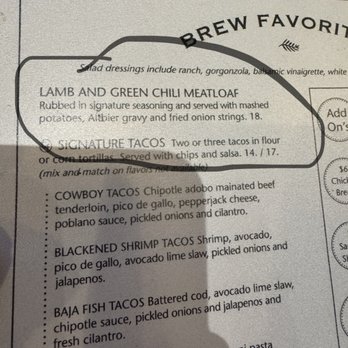 Altitude Chophouse & Brewery - Meatloaf - Pubs Near Me - Laramie, Wyoming