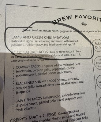 Menu photo 5 Altitude Chophouse & Brewery Laramie, WY