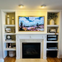 Tristate TV Mounting - Samsung Frame TV Installation over a Fireplace with the Gold Bezel to go around it to truly make it look like art.