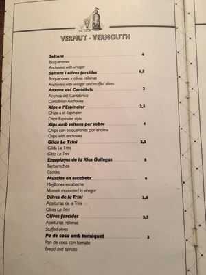Menu photo 7 La Trini Barcelona, B
