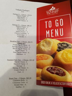 Menu photo 4 Kolache Factory Powdersville, SC