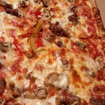 Palermo's Restaurant & Pizzeria - Large (massive, actually) with hamburger, peppers, onions & mushrooms - Pizza Near Me - Ludlow, Massachusetts Palermo's Restaurant & Pizzeria - Large (massive, actually) with hamburger, peppers, onions & mushrooms - Pizza Near Me - Ludlow, Massachusetts