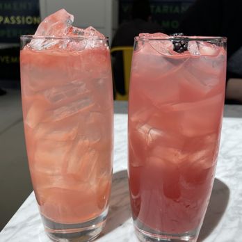 True Food Kitchen - Refreshers! Strawberry lemonade and blackberry lime - New American Near Me - Gaithersburg, Maryland True Food Kitchen - Refreshers! Strawberry lemonade and blackberry lime - New American Near Me - Gaithersburg, Maryland
