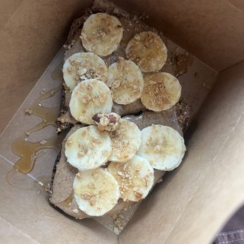 Sip Stir Coffee House - Almond Butter Banana Toast - Coffee & Tea Near Me - Dallas, Texas Sip Stir Coffee House - Almond Butter Banana Toast - Coffee & Tea Near Me - Dallas, Texas