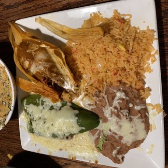 Amigos at Peerless Mill - Pick two: Chile relleno and beef tamale - Mexican Near Me - Rossville, Georgia Amigos at Peerless Mill - Pick two: Chile relleno and beef tamale - Mexican Near Me - Rossville, Georgia