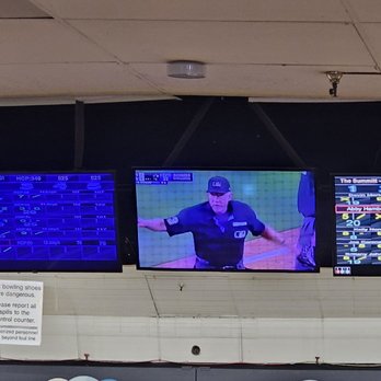 Harbor Lanes - The only good over head screen on the right. The rest are burned out like the one on the left. 23 of them, if they work at all. - Pool Halls Near Me - Eureka, California Harbor Lanes - The only good over head screen on the right. The rest are burned out like the one on the left. 23 of them, if they work at all. - Pool Halls Near Me - Eureka, California