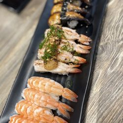Sushi Hana Lynnwood - Ebi, Seared Garlic Ebi, and awsome Unagi