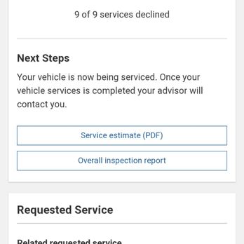 Hello Subaru of Temecula - 9 services declined. - Auto Repair Near Me - Temecula, California