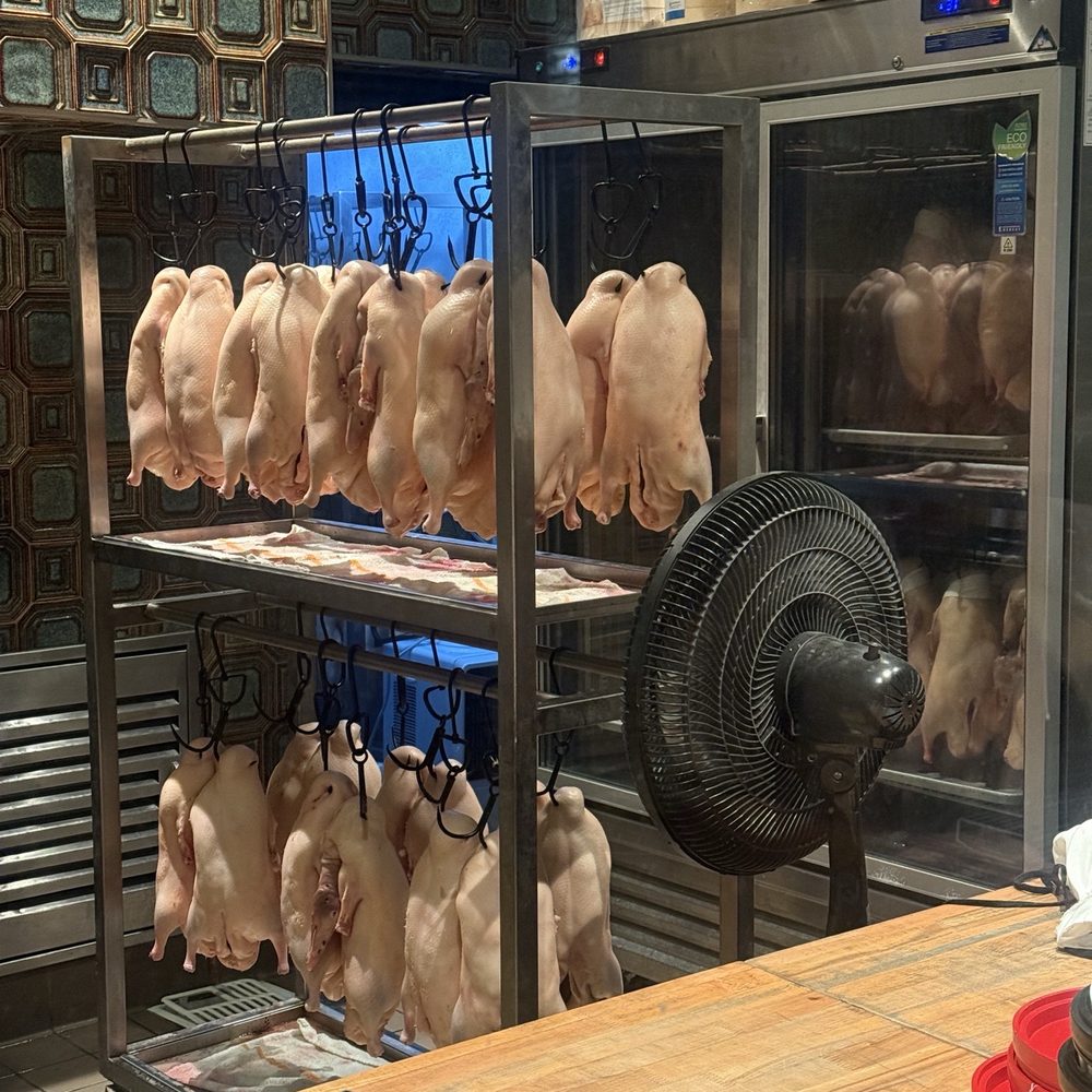 Chang'an - Rows of Peking Ducks being air dried for tomorrow's orders - Asian Fusion Near Me - Tustin, California Chang'an - Rows of Peking Ducks being air dried for tomorrow's orders - Asian Fusion Near Me - Tustin, California