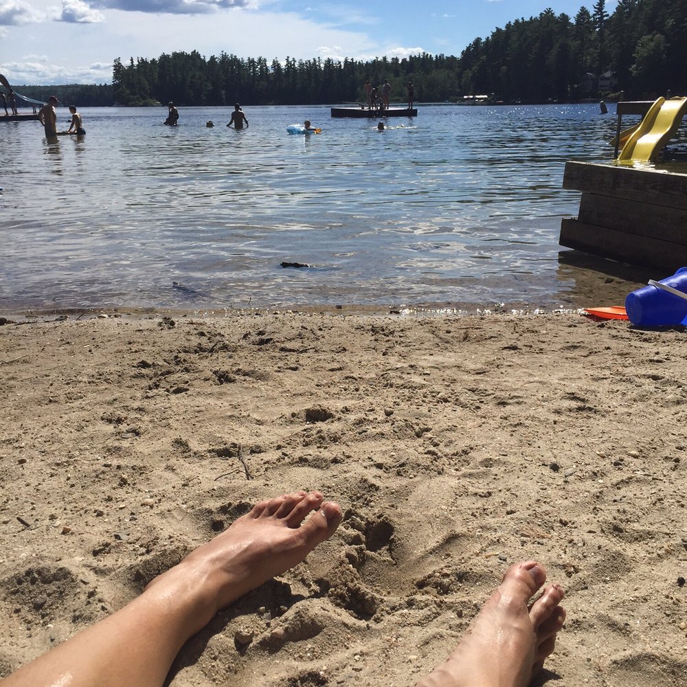 Outlet Beach - The beach itself. Small, but lovely. - Beaches Near Me - New Gloucester, Maine