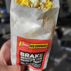 Les Schwab Tire Center - Enjoying free popcorn