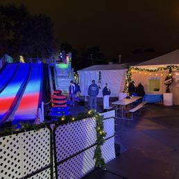 Slide and snack bar. Slide and snack bar.