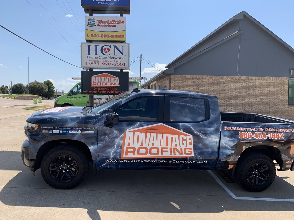 Slide of Advantage Roofing Company