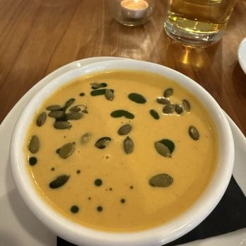 Eleven Waters - Squash soup-don't order this - American Near Me - Syracuse, New York Eleven Waters - Squash soup-don't order this - American Near Me - Syracuse, New York