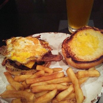 Wolfies Grill - Bacon, egg, cheese, peanut butter burger and Elysian Space Dust. - American Near Me - Carmel, Indiana