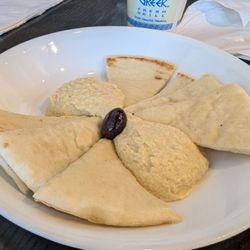 Little Greek Fresh Grill - Hummus + "grilled" pita