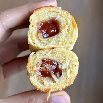 Milohas - Cross-section of the Guava Finger - Bakeries Near Me - San Jose, California Milohas - Cross-section of the Guava Finger - Bakeries Near Me - San Jose, California