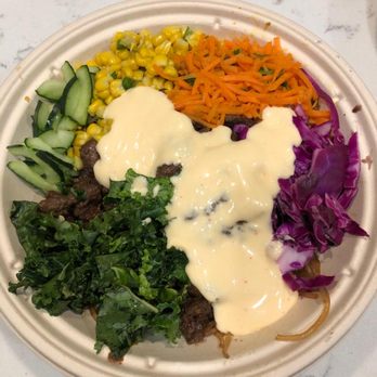 BIBIBOP Asian Grill - Glass noodle bowl with double steak - Salad Near Me - Cincinnati, Ohio