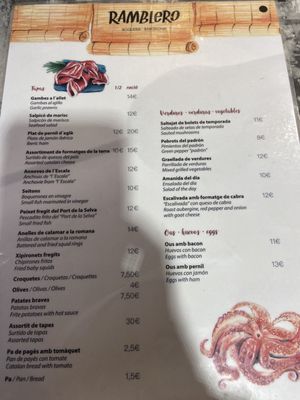 Menu photo 6 Ramblero Barcelona, B