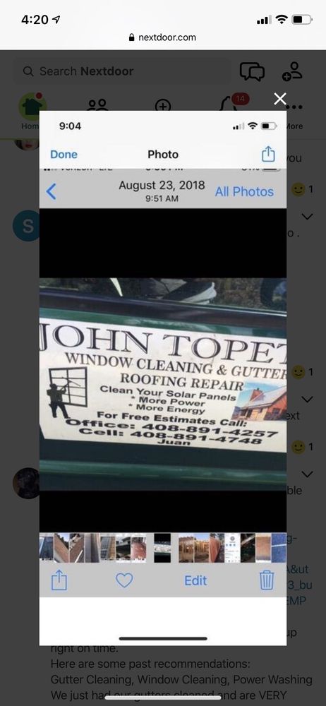 Slide of John Topete Roofing & Window Cleaning