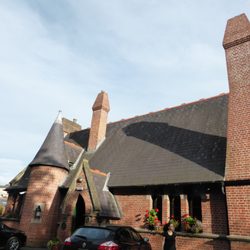 The Schoolhouse Hotel - View from the parking lot (limited parking)