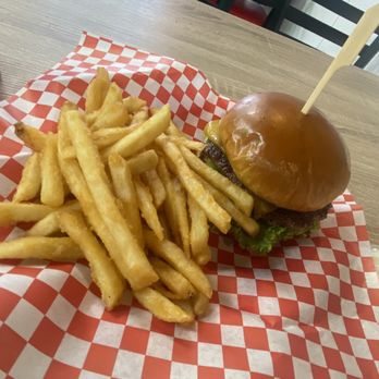 Red Wagon Burger - Quarter pound burger w/cheddar cheese - Burgers Near Me - Burien, Washington Red Wagon Burger - Quarter pound burger w/cheddar cheese - Burgers Near Me - Burien, Washington