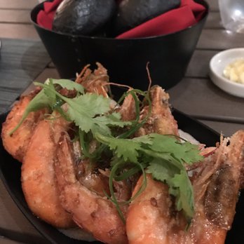 Basalt - Prawns and bread - New American Near Me - Honolulu, Hawaii