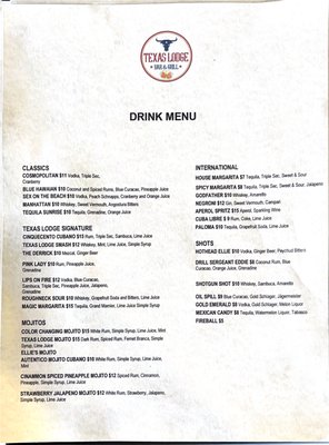 Menu photo 1 Texas Lodge Bar & Grill Midland, TX Menu photo 1 Texas Lodge Bar & Grill Midland, TX