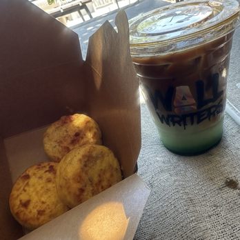 Wall Writers Coffee - Pandan latte and egg bites - Coffee & Tea Near Me - Irvine, California