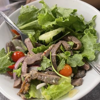 Chaam Eatery - Yum Nuea Yang (Spicy Grilled Beef Salad) - Thai Near Me - Riverside, California Chaam Eatery - Yum Nuea Yang (Spicy Grilled Beef Salad) - Thai Near Me - Riverside, California