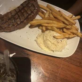 LongHorn Steakhouse - New York Steak w/ French Fries and Mashed Potatoes - Steakhouses Near Me - Garner, North Carolina LongHorn Steakhouse - New York Steak w/ French Fries and Mashed Potatoes - Steakhouses Near Me - Garner, North Carolina
