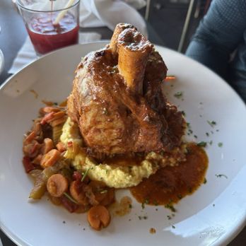 Peaks Restaurant - HUGE!! And so tender | Braised Pork Osso Bucco - New American Near Me - Palm Springs, California Peaks Restaurant - HUGE!! And so tender | Braised Pork Osso Bucco - New American Near Me - Palm Springs, California