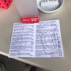 Big Dog Saloon - Menu as of 8/29/19