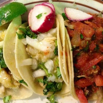 Tacos Jalisco - 2 fish tacos and 1 carnitas taco - Mexican Near Me - Truckee, California