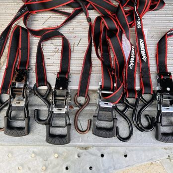 Muscle For Hire Movers - Ratchet straps - two on the left were switched out during the loading and two on the right were from the new pack I purchased. - Movers Near Me - Atlanta, Georgia
