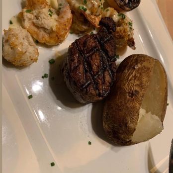 The Butcher's Son - Stuffed Shrimp Imperial, filet, baked potato. (Brian's Classic) - New American Near Me - Virginia Beach, Virginia