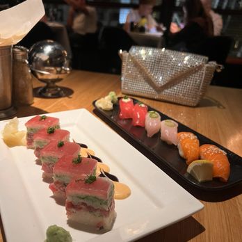 Hillstone Restaurant - Nigiri plate & rainbow - New American Near Me - Bal Harbour, Florida
