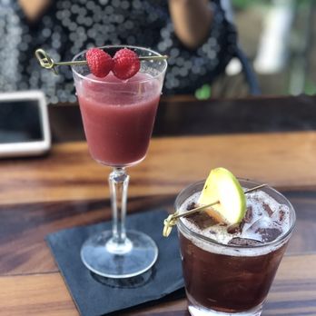 Rustic Root - Pink lady (with the lime), 1817 clover club (pink drink) - Cocktail Bars Near Me - San Diego, California