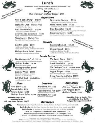 Menu photo 7 Crabby Lady Goodland, FL Menu photo 7 Crabby Lady Goodland, FL