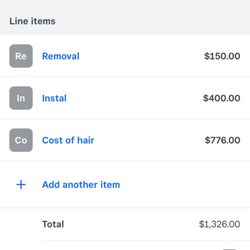CTT Salon + Extension Bar - FALSE RECEIPT, PROVIDED BY CHELSIE TAYLOR (salon owner)