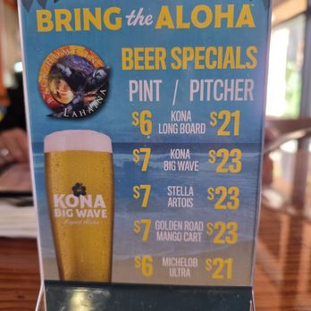 Back Home In Lahaina - Draft beer selection - Hawaiian Near Me - Carson, California